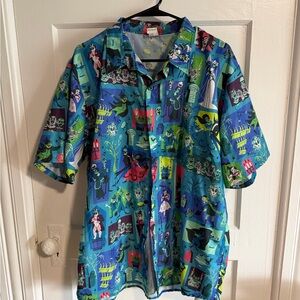 Disney Haunted Mansion casual button down